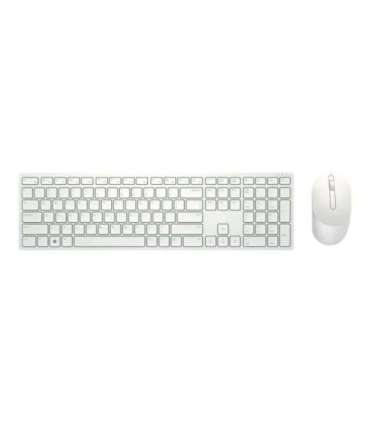 Dell Keyboard and Mouse KM5221W Pro Keyboard and Mouse Set Wireless Mouse included Russian White 2.4 GHz