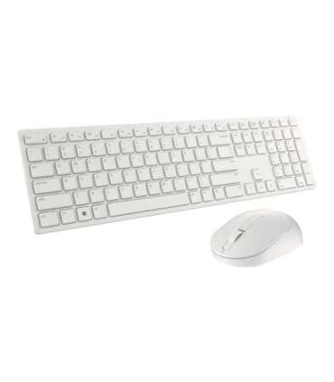 Dell Keyboard and Mouse KM5221W Pro Keyboard and Mouse Set Wireless Mouse included Russian White 2.4 GHz