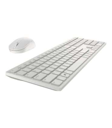 Dell Keyboard and Mouse KM5221W Pro Keyboard and Mouse Set Wireless Mouse included Russian White 2.4 GHz