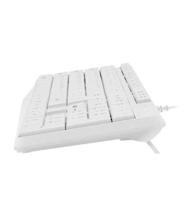 Natec Keyboard Nautilus NKL-1951 Keyboard Wired US White USB Type-A 390 g