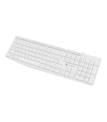 Natec Keyboard Nautilus NKL-1951 Keyboard Wired US White USB Type-A 390 g