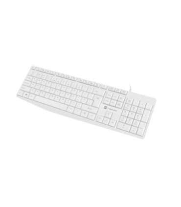 Natec Keyboard Nautilus NKL-1951 Keyboard Wired US White USB Type-A 390 g