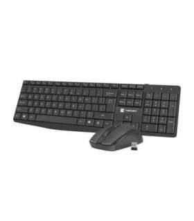 Natec Keyboard and Mouse Squid 2in1 Bundle Keyboard and Mouse Set Wireless US Black Wireless connection