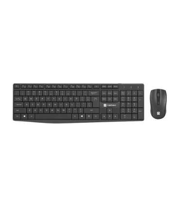 Natec Keyboard and Mouse Squid 2in1 Bundle Keyboard and Mouse Set Wireless US Black Wireless connection