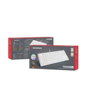 Genesis Mechanical Gaming Keyboard THOR 404 TKL RGB White Mechanical Gaming Keyboard Wired US USB Type-A |