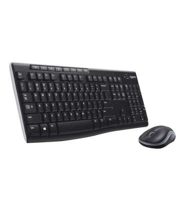 Logitech MK270 Keyboard and Mouse Set Wireless US Black