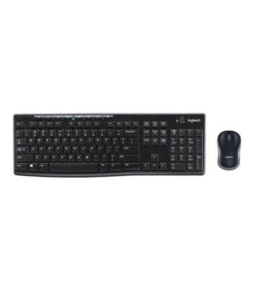 Logitech MK270 Keyboard and Mouse Set Wireless US Black