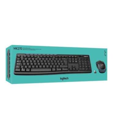 Logitech MK270 Keyboard and Mouse Set Wireless US Black