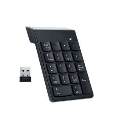 Gembird Numeric keypad KPD-W-02 Numeric keypad Wireless N/A Black