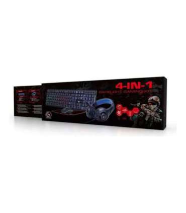 Gembird 4-in-1 Backlight Gaming Kit "Ghost" GGS-UMGL4-02 Gaming Kit Wired US USB