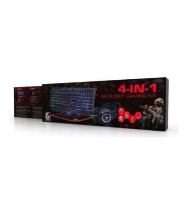 Gembird 4-in-1 Backlight Gaming Kit "Phantom" GGS-UMGL4-01 Gaming Kit Wired US USB