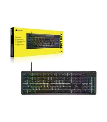 Corsair K55 CORE RGB Gaming keyboard Wired NA Black USB 2.0 Type-A