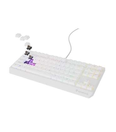 Genesis THOR 230 Mechanical Gaming Keyboard Wired US White USB Type-A Outemu Brown