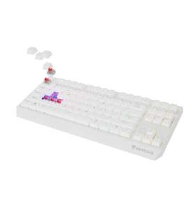 Genesis THOR 230 Mechanical Gaming Keyboard Wireless US White 2.4 GHz, Bluetooth, USB Outemu Red