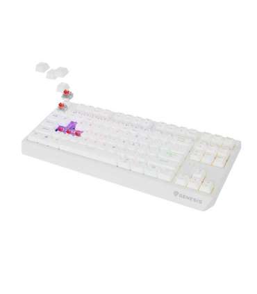 Genesis THOR 230 Mechanical Gaming Keyboard Wireless US White 2.4 GHz, Bluetooth, USB Outemu Red