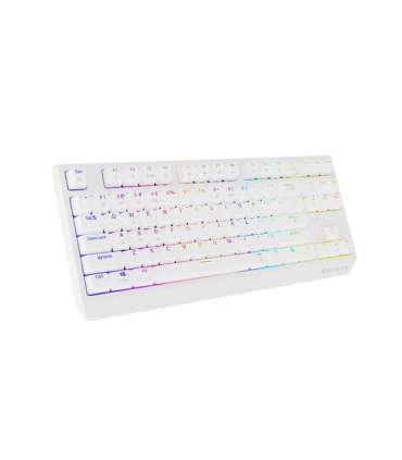 Genesis THOR 230 Mechanical Gaming Keyboard Wireless US White 2.4 GHz, Bluetooth, USB Outemu Red