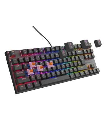 Genesis THOR 303 Mechanical Gaming Keyboard Wired US Black USB Type-A Outemu Peach Silent