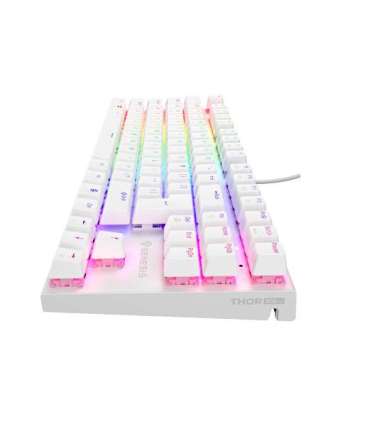 Genesis THOR 303 Mechanical Gaming Keyboard Wired US White USB Type-A Outemu Peach Silent