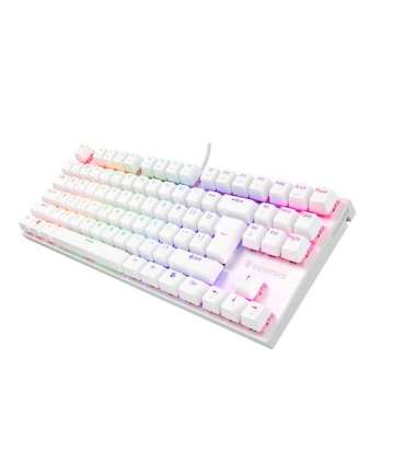 Genesis THOR 303 Mechanical Gaming Keyboard Wired US White USB Type-A Outemu Peach Silent
