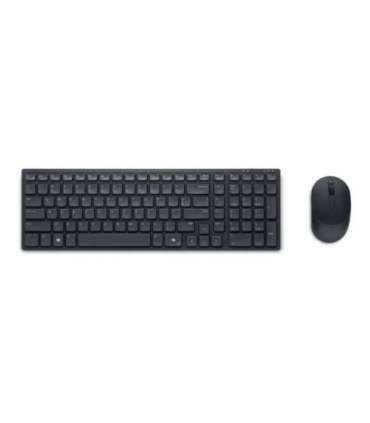 Dell Silent Keyboard and Mouse KM555 Keyboard and Mouse Set Wireless US International (QWERTY) Black 2.4