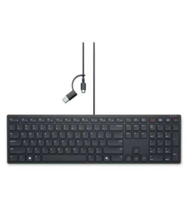 Dell Collaboration Keyboard KB525C Keyboard Wired Russian Black USB-C