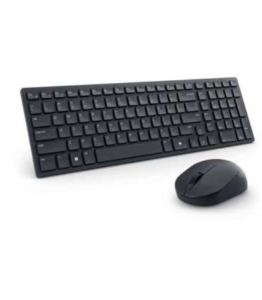 Dell Silent Keyboard and Mouse KM555 Keyboard and Mouse Set Wireless Russian Black 2.4 GHz, Bluetooth 5.1
