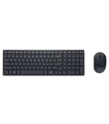 Dell Silent Keyboard and Mouse KM555 Keyboard and Mouse Set Wireless Russian Black 2.4 GHz, Bluetooth 5.1