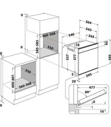 Whirlpool W6 OS4 4S2 P BL 73 L Black