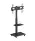 Stand / cart for TV Ergo-Office, max. load 50kg / 5kg shelf, max. VESA 600x400, built-in power strip, black, ER-304 B