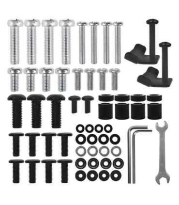 Stand / cart for TV Ergo-Office, max. load 50kg / 5kg shelf, max. VESA 600x400, built-in power strip, black, ER-304 B