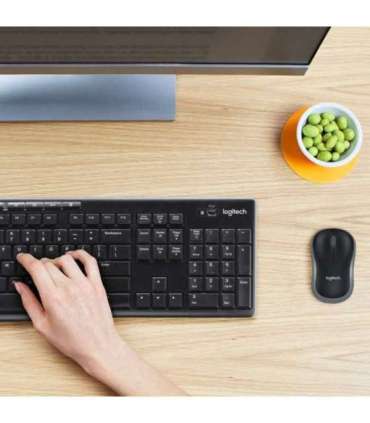 Logitech 920-004508 keyboard Mouse included Home RF Wireless QWERTY US International Black