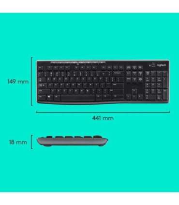 Logitech 920-004508 keyboard Mouse included Home RF Wireless QWERTY US International Black