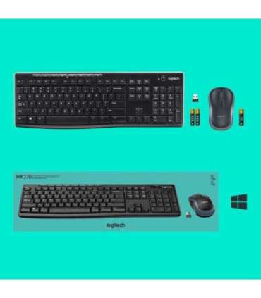 Logitech 920-004508 keyboard Mouse included Home RF Wireless QWERTY US International Black