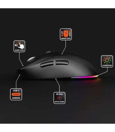 Wireless 2-in-1 Mouse (BT/RF) SILENT & RECHARGE MT1124