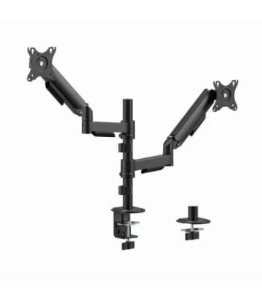 Gembird MA-DA2P-02 Adjustable desk 2-display mounting arm, 17”-32”, black