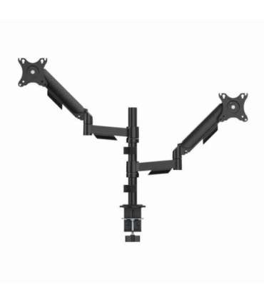 Gembird MA-DA2P-02 Adjustable desk 2-display mounting arm, 17”-32”, black