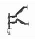 Gembird MA-DA2P-02 Adjustable desk 2-display mounting arm, 17”-32”, black
