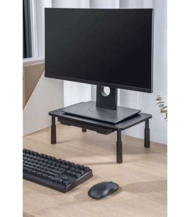 Gembird MS-TABLE-D-01 Adjustable monitor stand with drawer (rectangle)