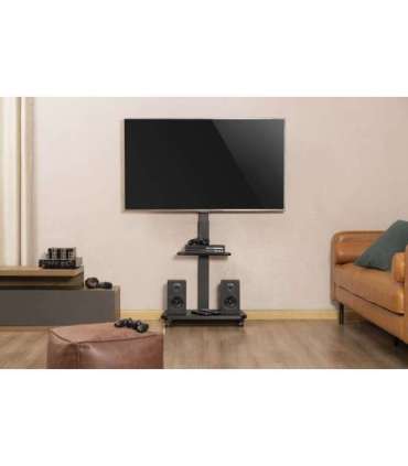 Gembird TVS-75S-02 TV floor stand with caster wheels, 37" - 75", black