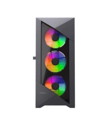 Gembird CCC-FC-900ARGB Gaming computer case Fornax 900, ATX, black