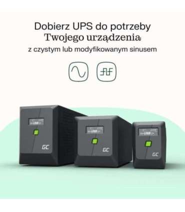 Green Cell uninterruptible power supply (UPS) Line-Interactive 0.85 kVA 480 W 2 AC outlet(s)