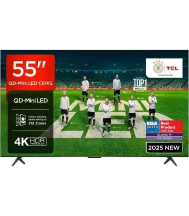 TCL C61KS 55C61KS TV 139.7 cm (55") 4K Ultra HD Smart TV Wi-Fi Black