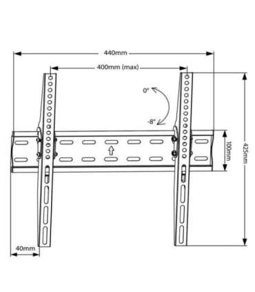 MACLEAN BRACKETS MC-862 Original Extra Sturdy Adjustable Easy Installation TV Bracket 26-55" 40kg Universal Black max