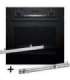 BOSCH HBA514BB3 oven + BOSCH HEZ538000 single-level telescopic runners
