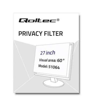 Qoltec 51064 display privacy filters 68.6 cm (27")