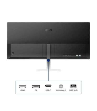 Philips E Line 346E2LAE/00 LED display 86.4 cm (34") 3440 x 1440 pixels Wide Quad HD LCD Black