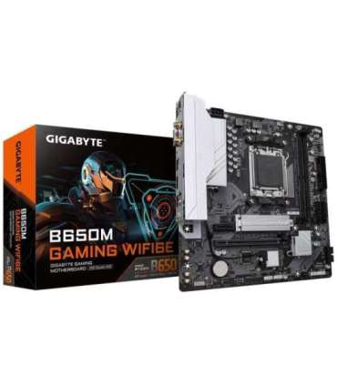 GIGABYTE B650M GAMING WIFI6E Motherboard - AMD Ryzen 9000 Series CPUs, 5+2+2 Phases VRM, up to 6400MHz DDR5 (OC), 1xPCIe