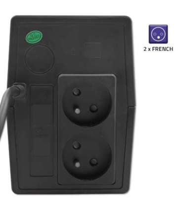 Qoltec 53774 uninterruptible power supply (UPS) Line-Interactive 1 kVA 600 W 1 AC outlet(s)