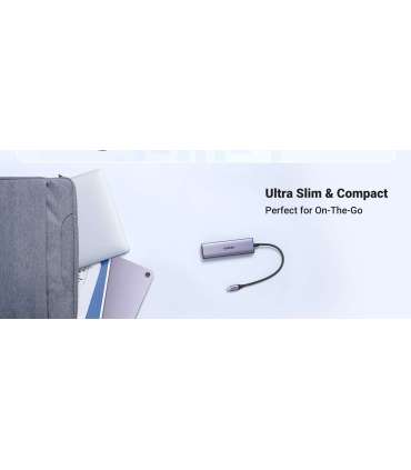Ugreen 15596 laptop dock/port replicator Wired USB 3.2 Gen 1 (3.1 Gen 1) Type-A + Type-C Aluminium