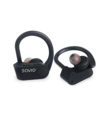 Savio TWS-03 Wireless Bluetooth Earphones, Black